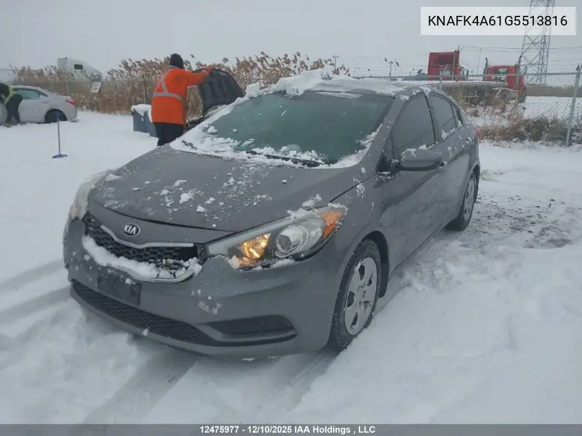 KNAFK4A61G5513816 2016 Kia Forte 1.8L Lx/1.8L Lx+