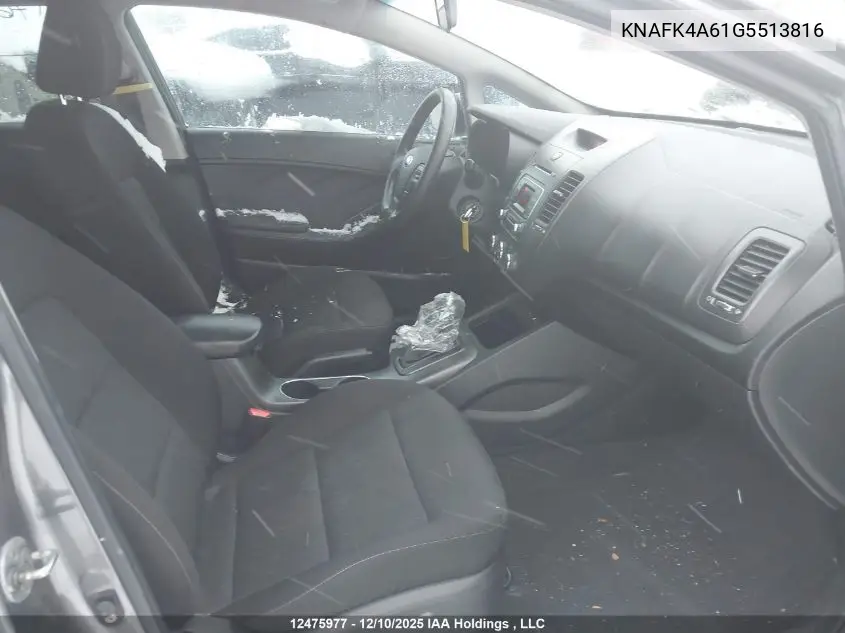 KNAFK4A61G5513816 2016 Kia Forte 1.8L Lx/1.8L Lx+