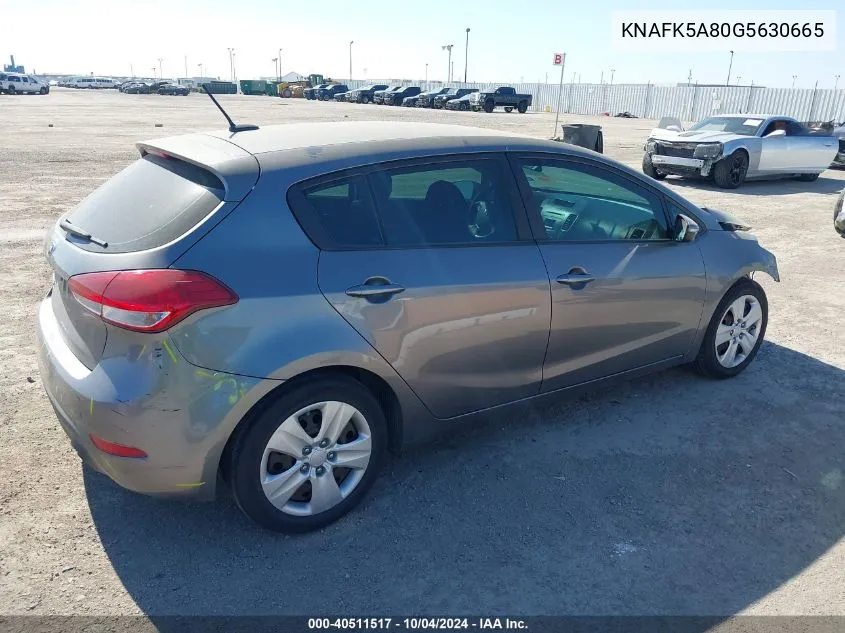 KNAFK5A80G5630665 2016 Kia Forte Lx