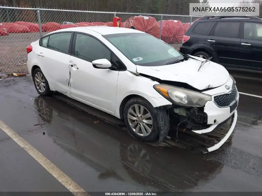 KNAFX4A66G5575262 2016 Kia Forte Lx
