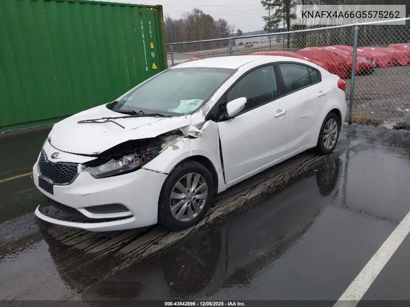 KNAFX4A66G5575262 2016 Kia Forte Lx