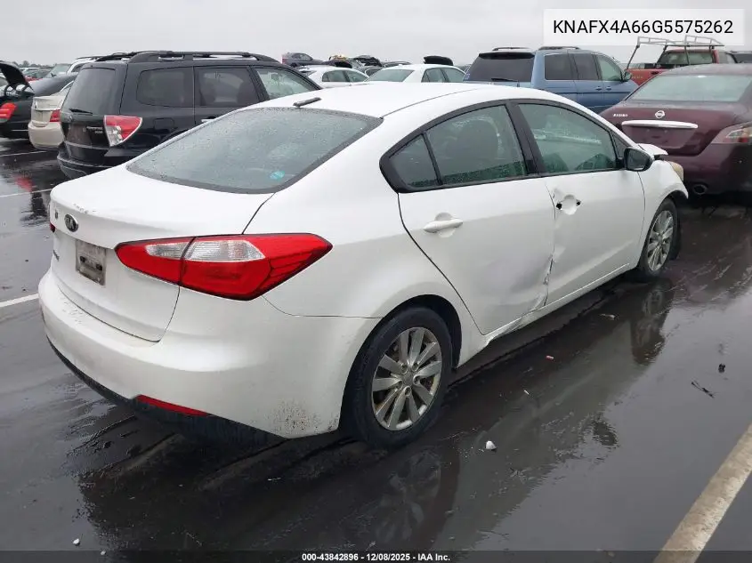KNAFX4A66G5575262 2016 Kia Forte Lx