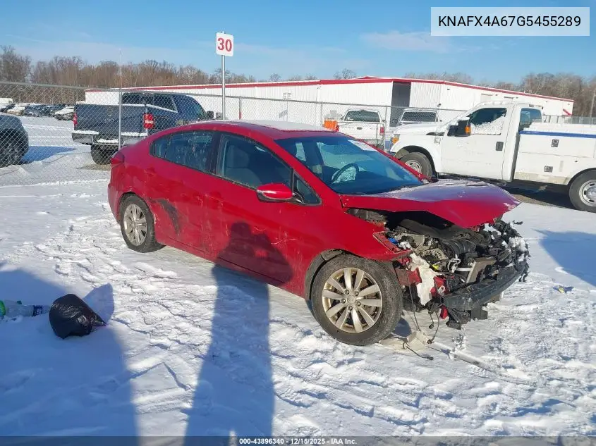 KNAFX4A67G5455289 2016 Kia Forte Lx