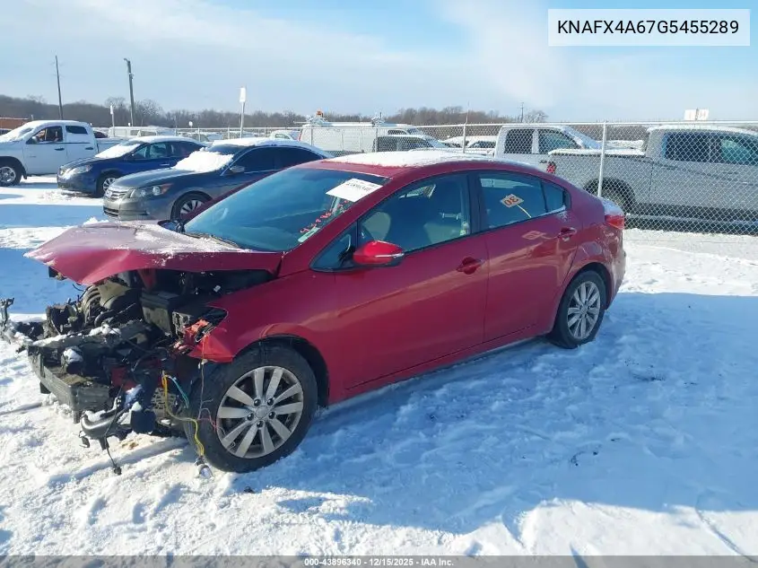 KNAFX4A67G5455289 2016 Kia Forte Lx