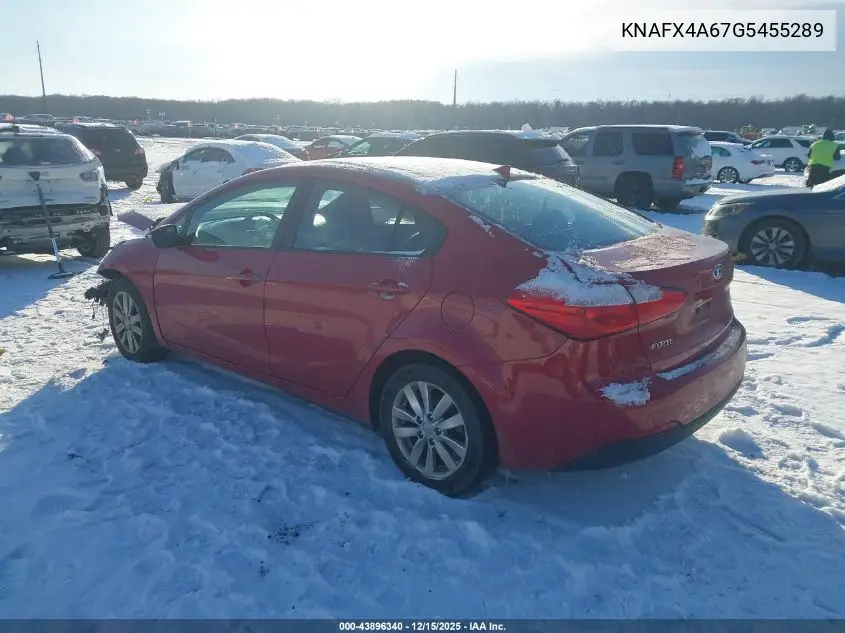 KNAFX4A67G5455289 2016 Kia Forte Lx