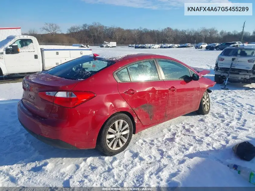 KNAFX4A67G5455289 2016 Kia Forte Lx