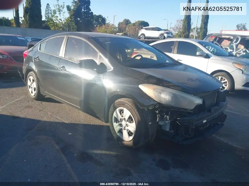 KNAFK4A62G5525781 2016 Kia Forte Lx