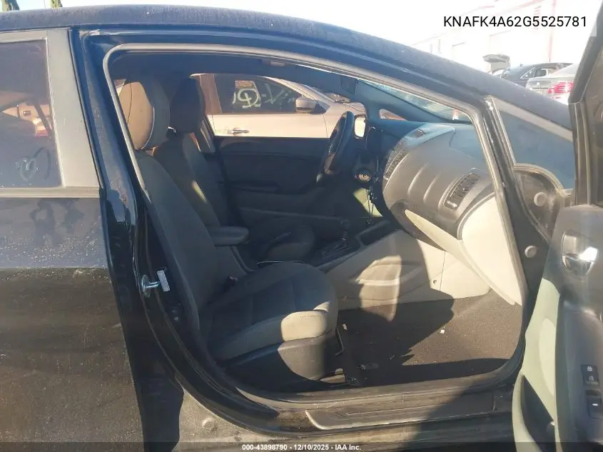 KNAFK4A62G5525781 2016 Kia Forte Lx