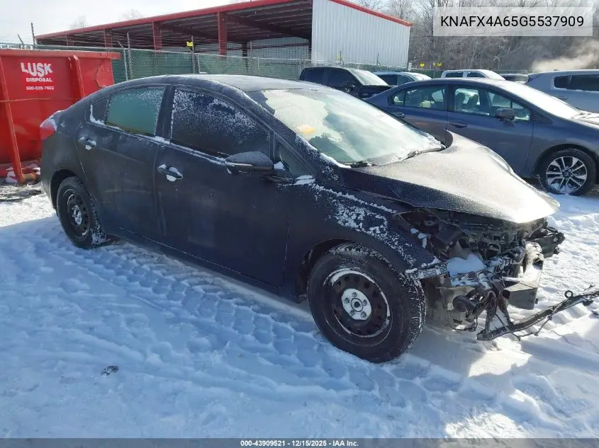 KNAFX4A65G5537909 2016 Kia Forte Lx