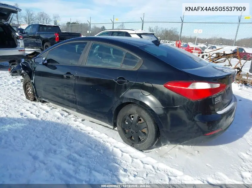 KNAFX4A65G5537909 2016 Kia Forte Lx