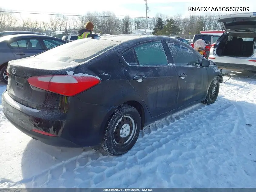 KNAFX4A65G5537909 2016 Kia Forte Lx