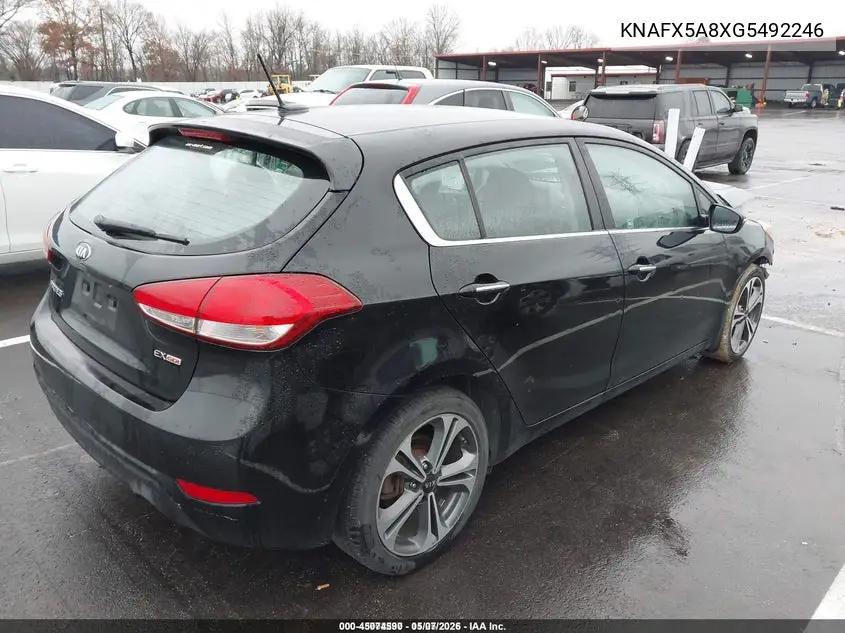 KNAFX5A8XG5492246 2016 Kia Forte Ex