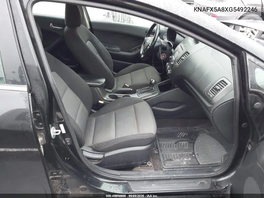 KNAFX5A8XG5492246 2016 Kia Forte Ex
