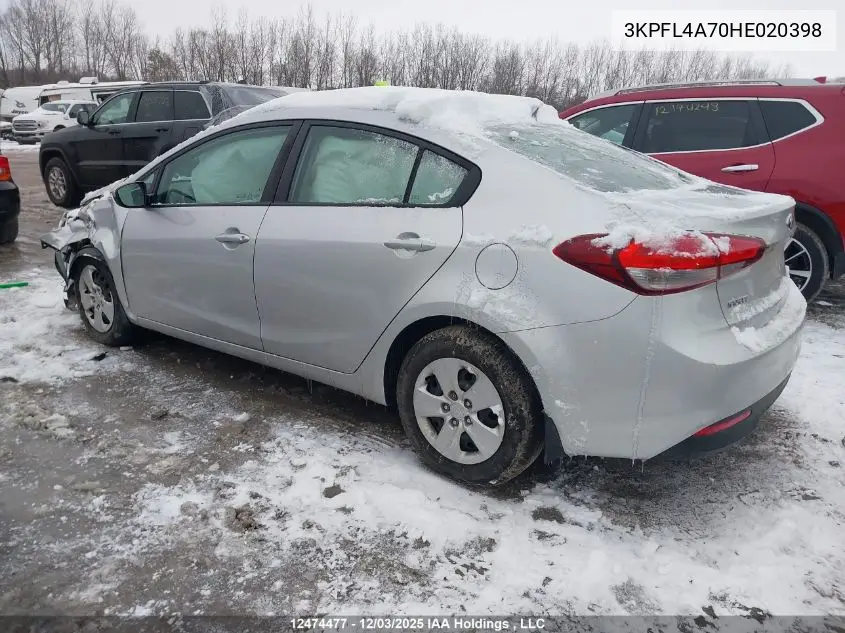 3KPFL4A70HE020398 2017 Kia Forte Lx/S