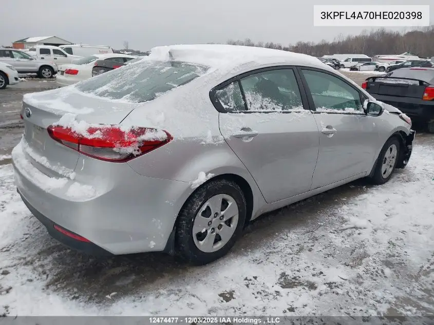 3KPFL4A70HE020398 2017 Kia Forte Lx/S