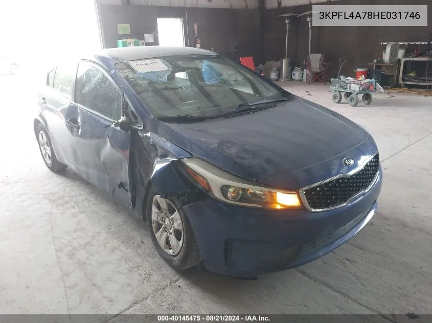 2017 Kia Forte Lx VIN: 3KPFL4A78HE031746 Lot: 40145475