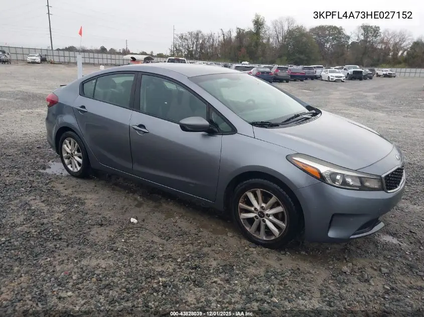 3KPFL4A73HE027152 2017 Kia Forte S