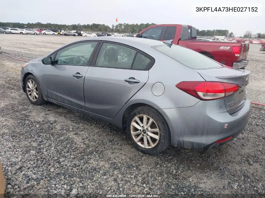 3KPFL4A73HE027152 2017 Kia Forte S