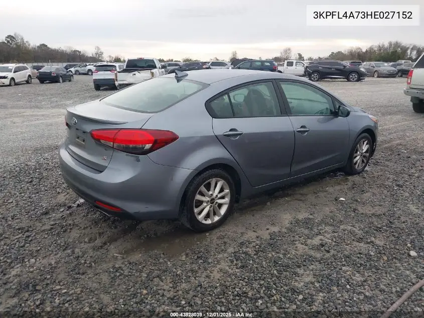 3KPFL4A73HE027152 2017 Kia Forte S