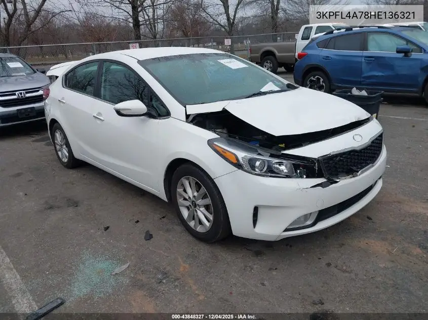 3KPFL4A78HE136321 2017 Kia Forte S