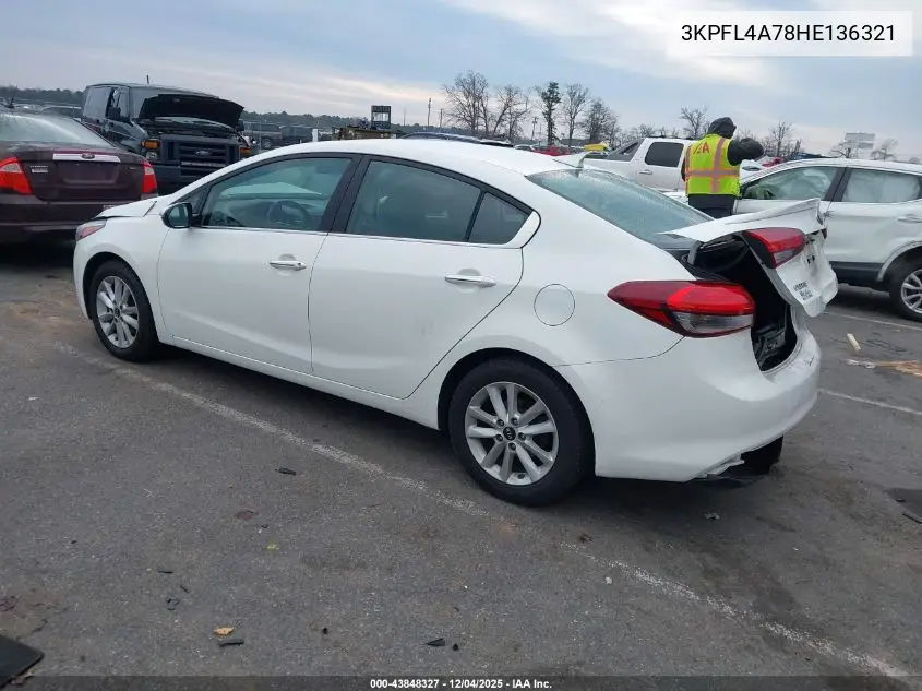 3KPFL4A78HE136321 2017 Kia Forte S