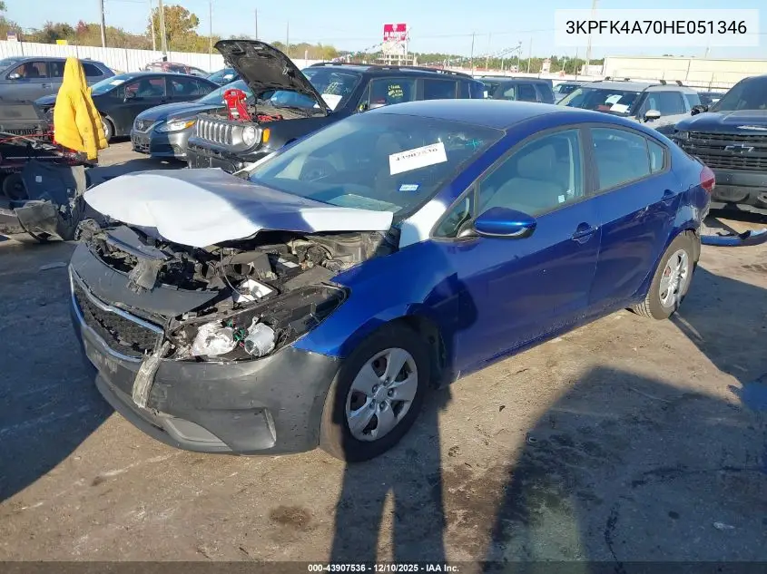 3KPFK4A70HE051346 2017 Kia Forte Lx
