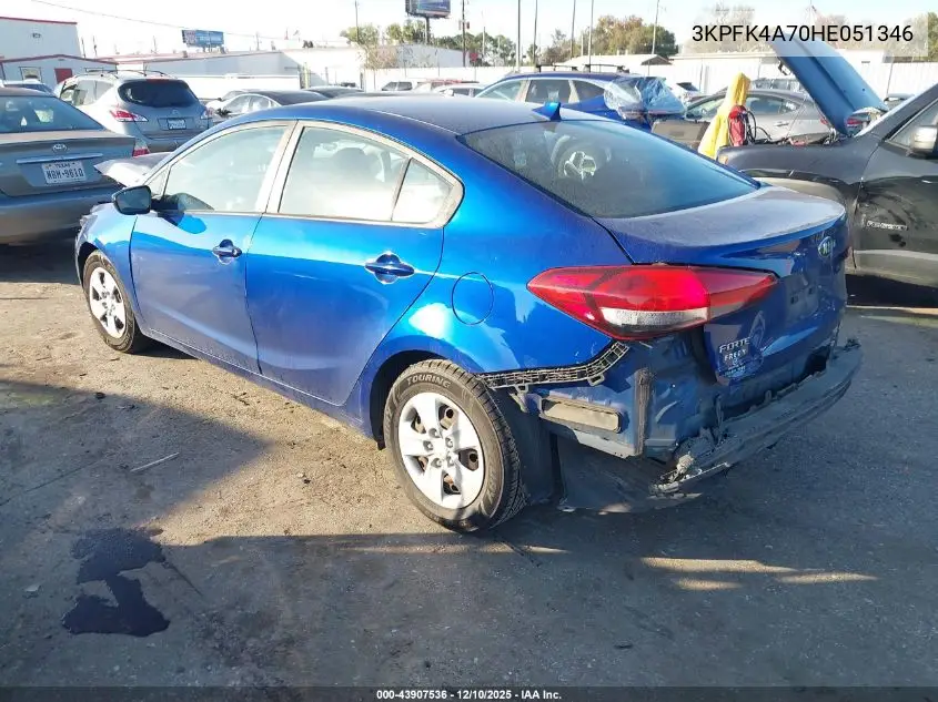 3KPFK4A70HE051346 2017 Kia Forte Lx