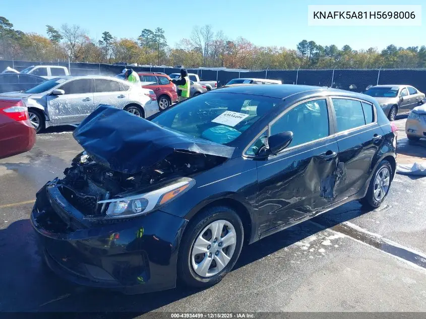 KNAFK5A81H5698006 2017 Kia Forte Lx