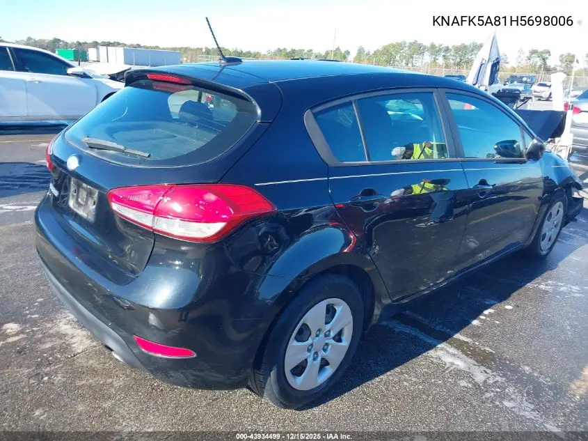 KNAFK5A81H5698006 2017 Kia Forte Lx