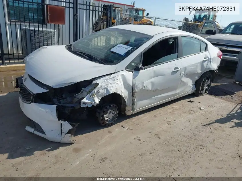 3KPFK4A74HE072331 2017 Kia Forte Lx