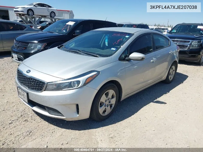 3KPFL4A7XJE207038 2018 Kia Forte Lx