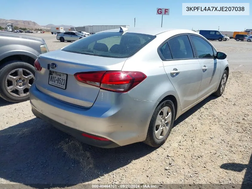 2018 Kia Forte Lx VIN: 3KPFL4A7XJE207038 Lot: 40464701