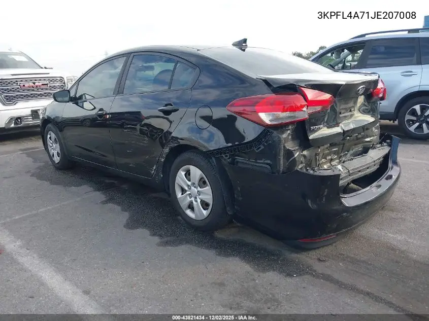 3KPFL4A71JE207008 2018 Kia Forte Lx