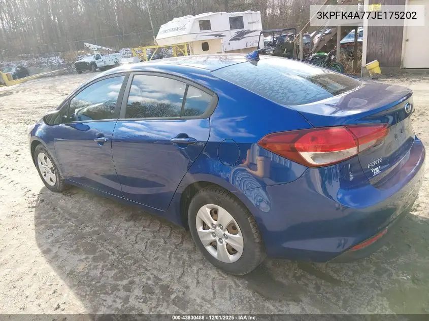 3KPFK4A77JE175202 2018 Kia Forte Lx