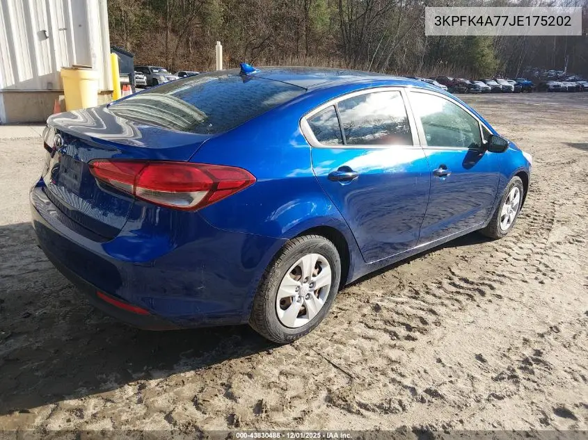 3KPFK4A77JE175202 2018 Kia Forte Lx