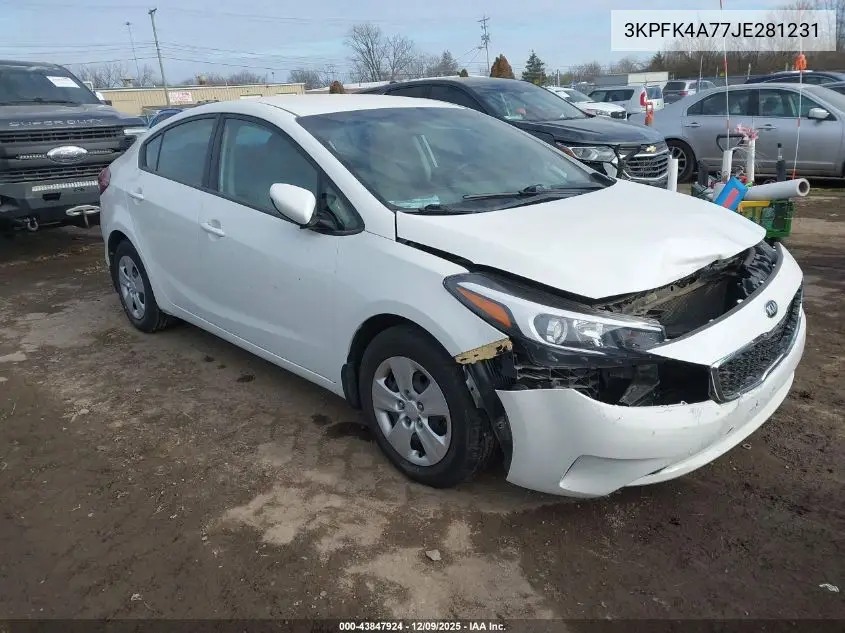 3KPFK4A77JE281231 2018 Kia Forte Lx
