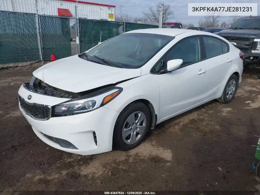 3KPFK4A77JE281231 2018 Kia Forte Lx
