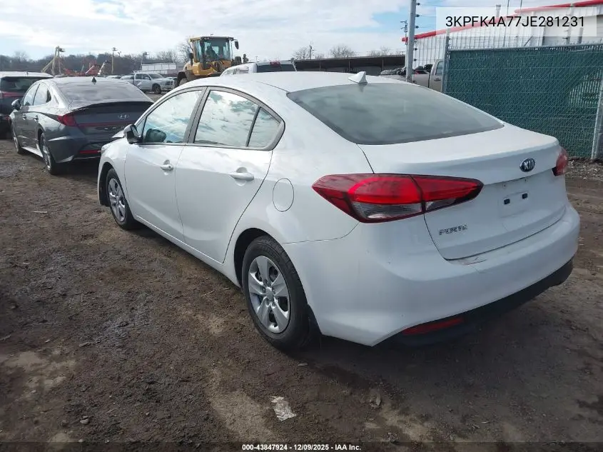 3KPFK4A77JE281231 2018 Kia Forte Lx