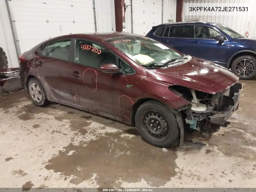 3KPFK4A72JE271531 2018 Kia Forte Lx
