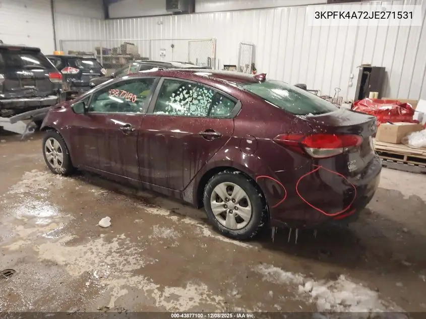3KPFK4A72JE271531 2018 Kia Forte Lx