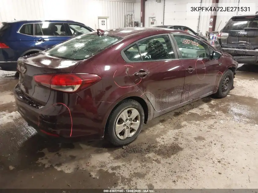 3KPFK4A72JE271531 2018 Kia Forte Lx
