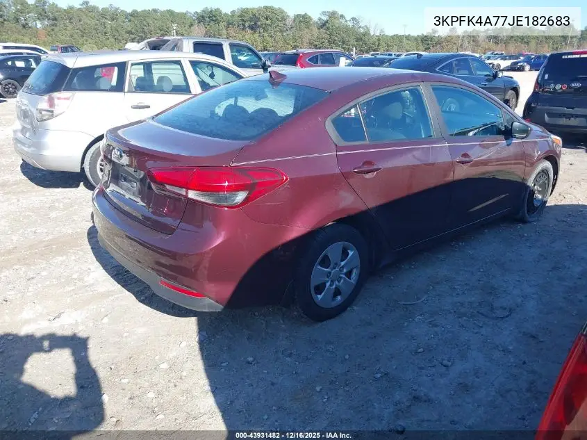 3KPFK4A77JE182683 2018 Kia Forte Lx