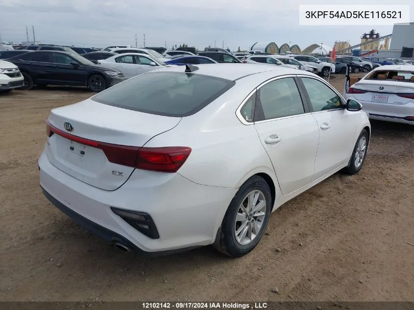 2019 Kia Forte VIN: 3KPF54AD5KE116521 Lot: 12102142