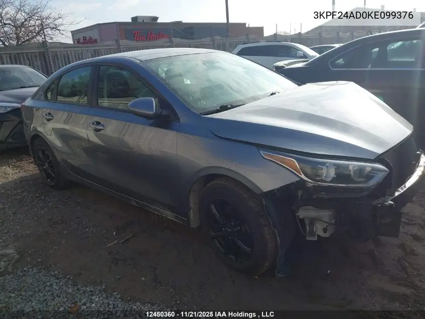 3KPF24AD0KE099376 2019 Kia Forte Lx