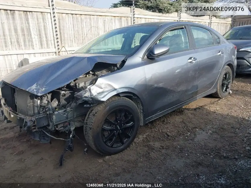 3KPF24AD0KE099376 2019 Kia Forte Lx