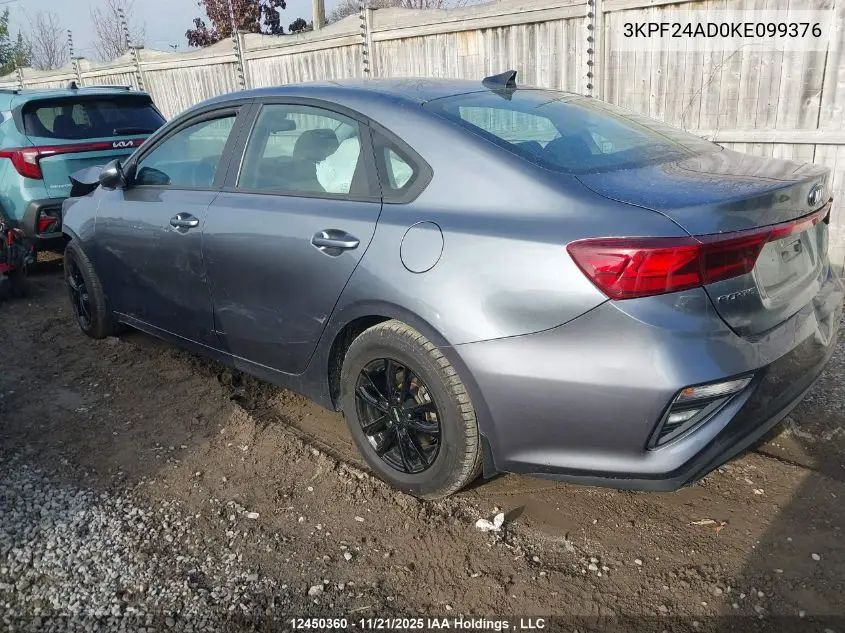 3KPF24AD0KE099376 2019 Kia Forte Lx