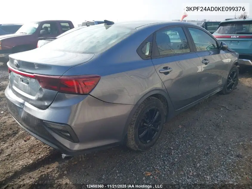 3KPF24AD0KE099376 2019 Kia Forte Lx