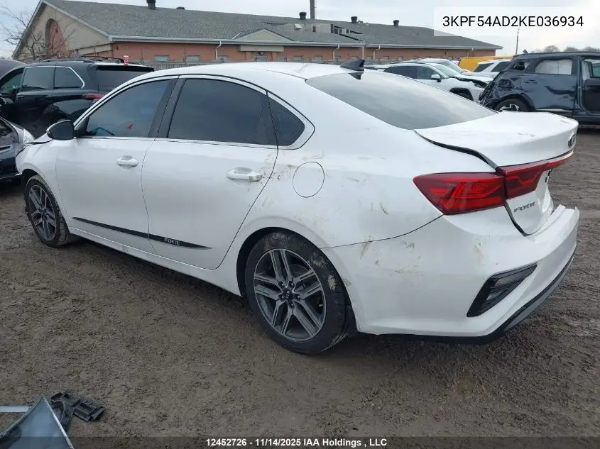 3KPF54AD2KE036934 2019 Kia Forte Ex/Ex Limited/Ex Premium/Ex+