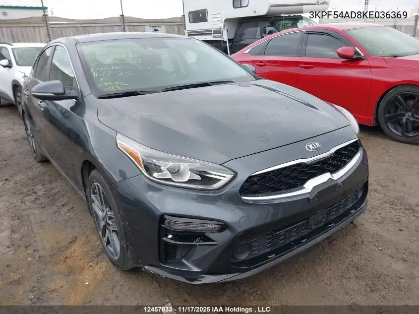 3KPF54AD8KE036369 2019 Kia Forte Ex