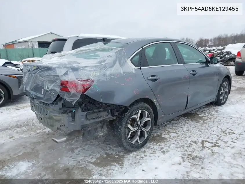 3KPF54AD6KE129455 2019 Kia Forte Ex/Ex Limited/Ex Premium/Ex+